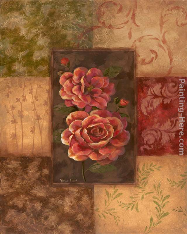 Camellias on Chocolate painting - Vivian Flasch Camellias on Chocolate art painting